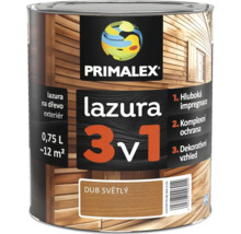 Primalex lazura 3 v 1 na drevo pro venkovni pouziti 0,75 litru dub svetly