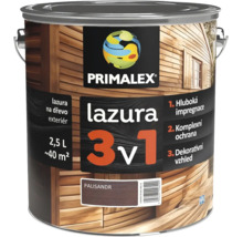 Primalex 3 v 1 lazura na drevo pro exterier 2,5 litru odstin palisandr