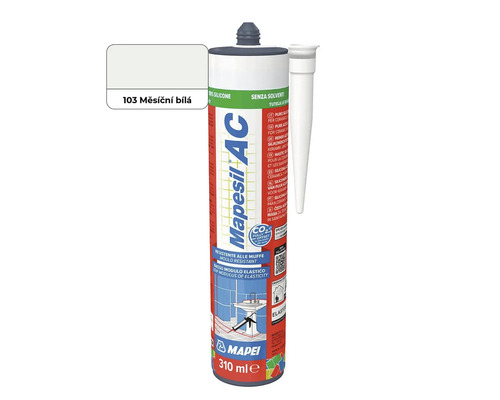 Silikonova kartuše Mapei Mapesil AC 310 mililitru barva Mesicni bila pro keramicke obklady a sanitu
