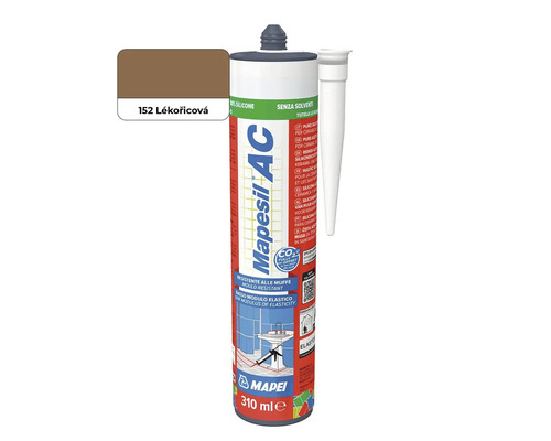 Silikon Mapei Mapesil AC 310 mililitrů barva 152 Lékořicová pro obklady a sanitární spáry
