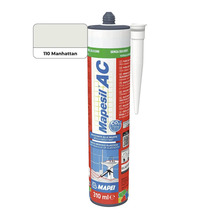 Sanitární silikon Mapei Mapesil AC 110 Manhattan v kartuši 310 mililitrů pro spárování v koupelnách a sanitárních prostorech