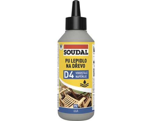Soudal polyuretanové lepidlo na dřevo 66A voděodolné D4 v láhvi