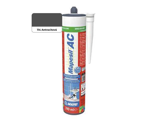 Silikonový tmel Mapei Mapesil AC 310 mililitrů v odstínu antracit pro obklady a sanitární prostory