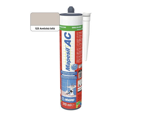 Mapei Mapesil AC silikon v barvě antická bílá kartuše 310 mililitrů pro sanitární prostory