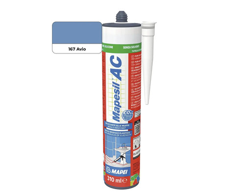 Mapei Mapesil AC sanitární silikon 167 Avio kartuše 310 mililitrů pro keramiku a sanitární prostory