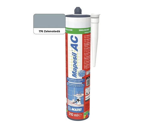 Mapei Mapesil AC sanitární silikon kartuše 310 mililitrů barva 176 zelenošedá