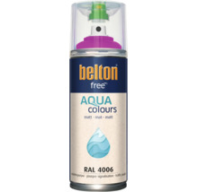 Sprejový lak Belton Free Aqua Colours v dopravní purpurové matné barvě, RAL 4006, na vodní bázi