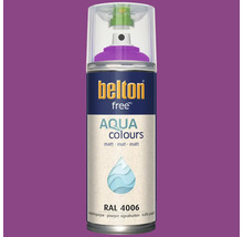 Sprejový lak Belton free Aqua Colours RAL 4006 dopravní purpurová matný
