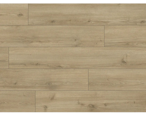 Laminátová podlaha s realistickým vzhledem dřeva a kresbou pro přirozený design interiéru.