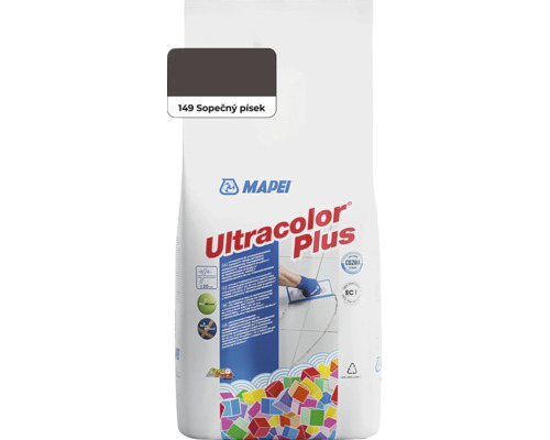 Spárovací hmota Mapei Ultracolor Plus v barvě sopečný písek pro spárování obkladů a dlažeb.