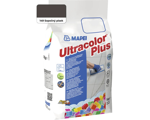 Spárovací hmota Mapei Ultracolor Plus 5 kg balení pro obklady a dlažby v barvě Sopečný písek