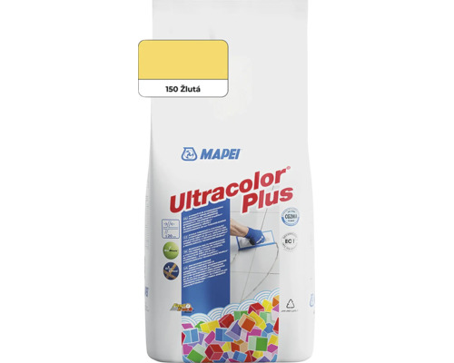 Spárovací hmota Mapei Ultracolor Plus ve žluté barvě pro obklady a dlažbu se šířkou spáry do 20 milimetrů