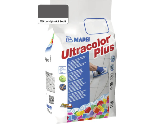 Spárovací hmota Mapei Ultracolor Plus 5 kilogramů Londýnská šedá