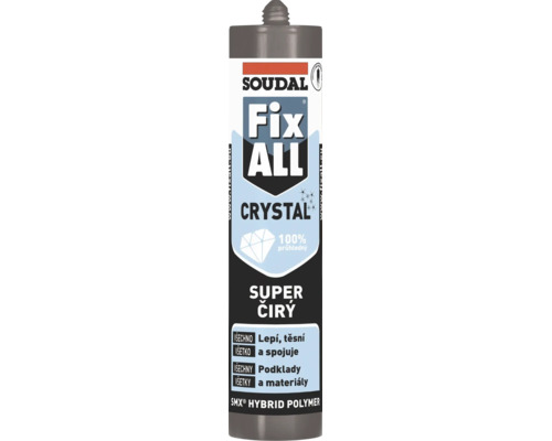 Lepidlo a tmel Soudal Fix All Crystal v kartuši