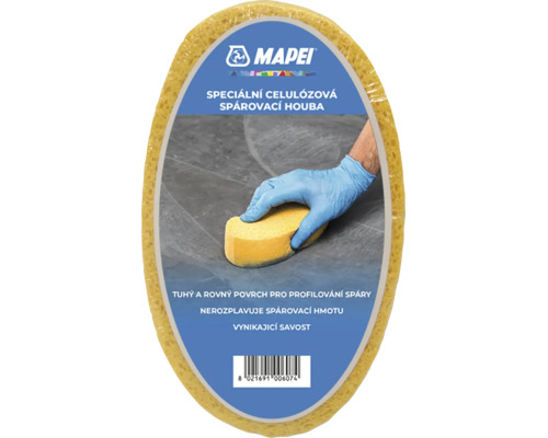 Speciální celulózová spárovací houba Mapei pro čištění a profilování spár dlažby