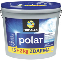 Vědro s vnitřní malířskou barvou Primalex Polar, bílá, 17 kilogramů výhodné balení