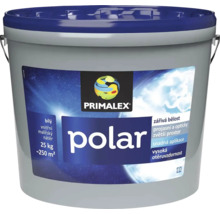 Kbelik s bilou vnitrni malirskou barvou Primalex Polar o hmotnosti 25 kilogramu