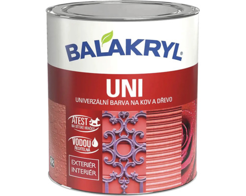 Plechovka univerzální barvy na kov a dřevo Balakryl Uni pro interiér i exteriér