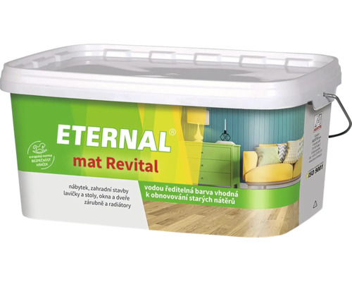 Plastový kbelík s barvou Eternal Mat Revital pro vnitřní i venkovní použití