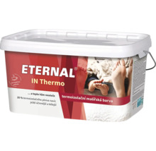 Termoizolační malířská barva ETERNAL IN Thermo v plastovém kbelíku pro zateplení interiéru.