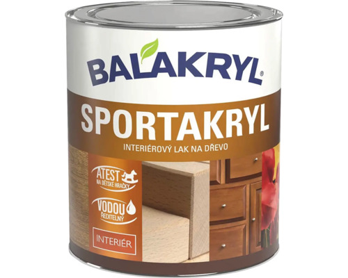 Balakryl Sportakryl interiérový lak na dřevo v plechovce