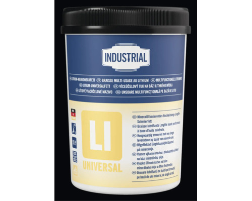 Dóza víceúčelového tuku na bázi lithného mýdla Industrial Universal pro různé aplikace.