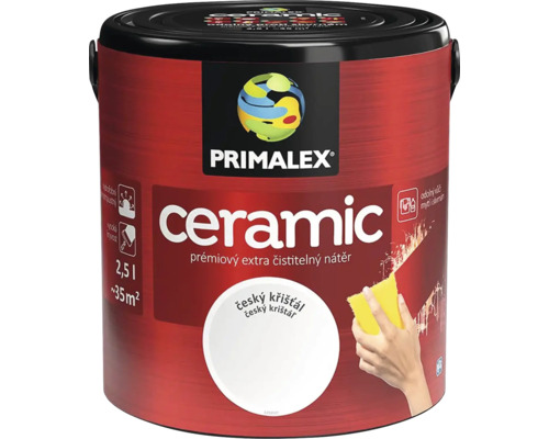Kbelík s vnitřní barvou Primalex Ceramic, omyvatelný nátěr s obsahem 2,5 litru.