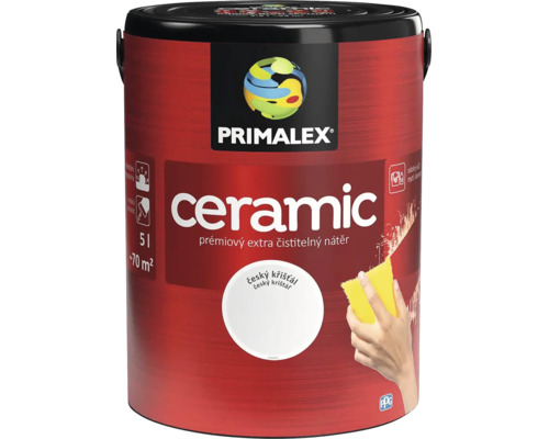 Primalex Ceramic interiérová barva, omyvatelný nátěr na stěny pro 70 metrů čtverečních, 5 litrový kbelík