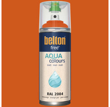 Sprejový lak Belton free Aqua v odstínu čistá oranžová matná RAL 2004
