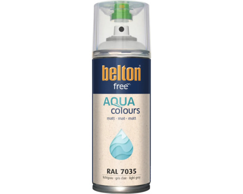 belton free Aqua lak ve spreji matný RAL 7035 světle šedý