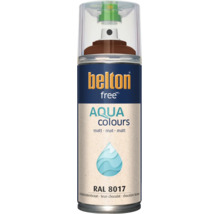 Sprejový lak Belton Free Aqua Colours v čokoládově hnědé barvě RAL 8017 s matným povrchem