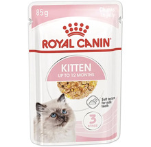 Royal Canin Kitten mokré krmivo pro koťata do dvanácti měsíců v 85 gramové kapsičce s kousky v želé.