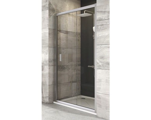 Sprchové dveře RAVAK Blix BLDP2-100 satin+Transparent 190x97-101 cm 0PVA0U00Z1