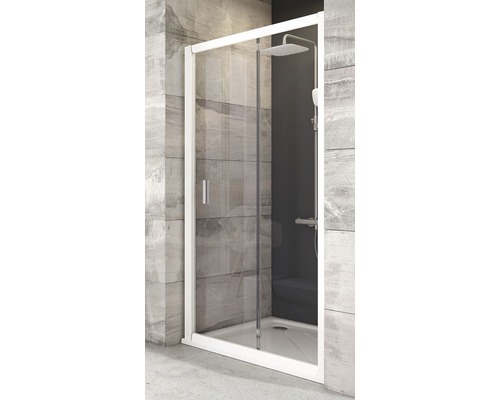 Sprchové dveře RAVAK Blix BLDP2-110 white+Transparent 190x107-111 cm 0PVD0100Z1 Sprchový kout se sprchovou vaničkou a sprchovou soupravou