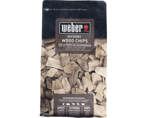 Udicí štěpka Weber Hickory 0,7 kilogramu v uzavíratelném sáčku pro grilování