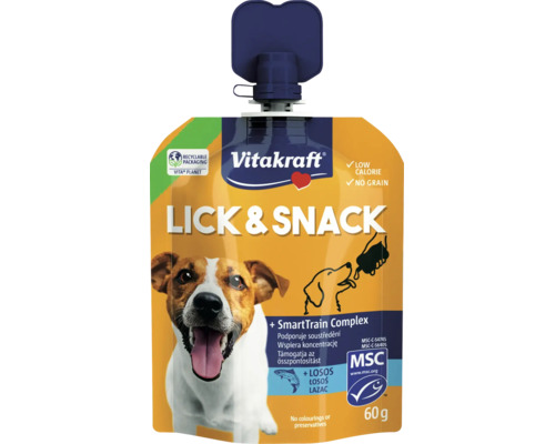 Pochoutka pro psy Vitakraft Lick and Snack s lososem v balení 60 gramů