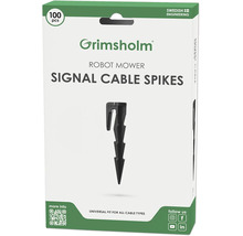 Grimsholm kolíky pro ohraničující kabel robotické sekačky, 100 kusů, plastové hřeby pro upevnění signálního kabelu.