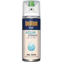 Sprejový lak Belton Free Aqua Colours v čistě bílé matné barvě RAL 9010