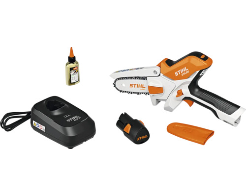 Akumulátorová zahradní pila Stihl GTA 20 se sadou nabíječky AL 1 a akumulátoru AS 2 včetně víceúčelového oleje
