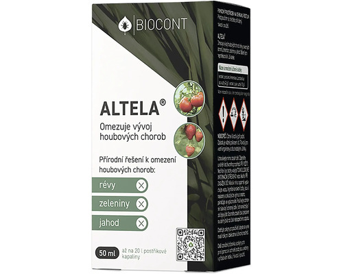 Přípravek na ochranu rostlin Biocont Altela proti houbovým chorobám v balení 50 mililitrů pro révu, zeleninu a jahody