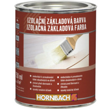Izolační základová barva na dřevo HORNBACH v plechovce o objemu 750 mililitrů pro prevenci skvrn a žloutnutí.