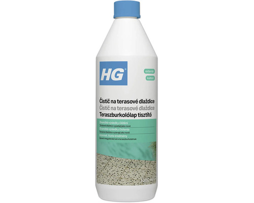 HG čistič na terasové dlaždice 1000 mililitrů láhev pro čištění dlažeb v exteriéru
