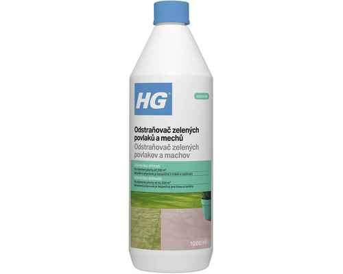 HG odstraňovač zelených povlaků a mechů pro venkovní plochy, 1000 mililitrů