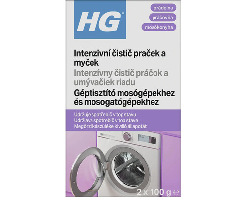 HG intenzivní čistič praček a myček nádobí, balení 2 krát 100 gramů