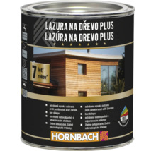 Plechovka Lazura na dřevo Plus pro venkovní použití se sedmiletou ochranou proti povětrnosti a UV záření s logem Hornbach