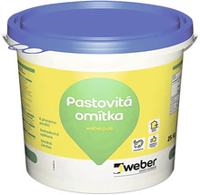 Pastovitá omítka Weber Saint Gobain weberpas v kbelíku o hmotnosti 25 kilogramů