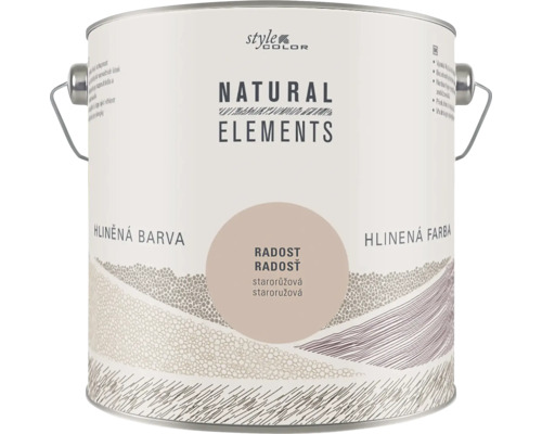 Plechovka barvy na stěny Style Color Natural Elements v odstínu Staroruzova s držadlem.