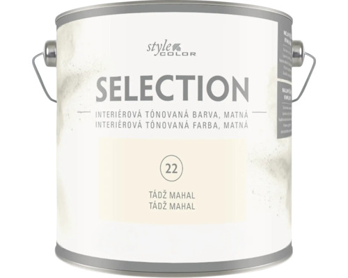 Plechovka interiérové matné tónované barvy Style Color Selection v odstínu Tádž Mahal s označením 22