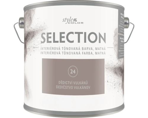 Plechovka s matnou interiérovou tónovanou barvou Style Color Selection v odstínu Dědictví vulkánů.