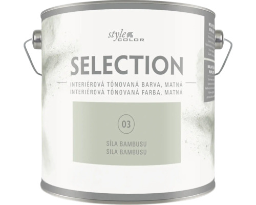 Interiérová tónovaná barva StyleColor Selection, matná, Síla bambusu, v kbelíku